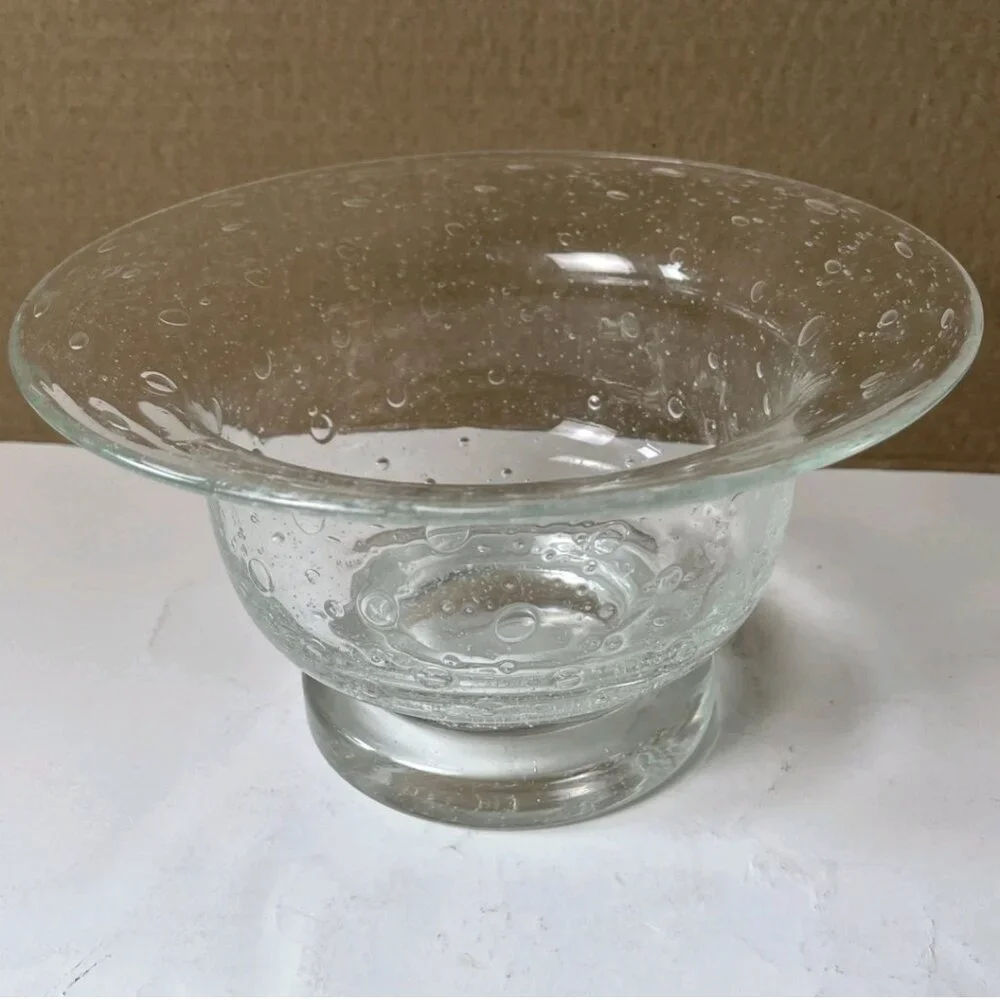 Southern Living at Home Tiny Bubbles Bella Luna Glass Pedestal Bowl 8”